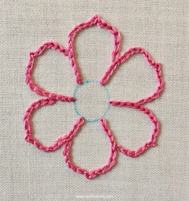 Lazy Daisy Embroidery Stitch Tutorial - Wandering Threads Embroidery