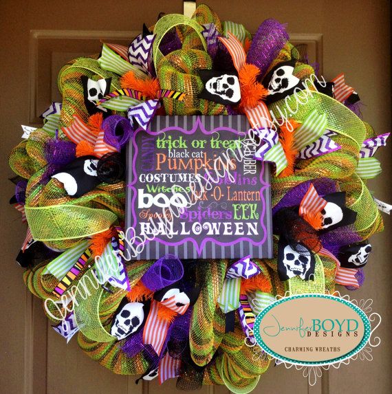 halloween canvas deco mesh wreath by jenniferboyddesigns on etsy 11000 - Deco Mesh Halloween Garland halloween canvas deco mesh wreath by jenniferboyddesigns on etsy 11000 - Deco Mesh Halloween Garland