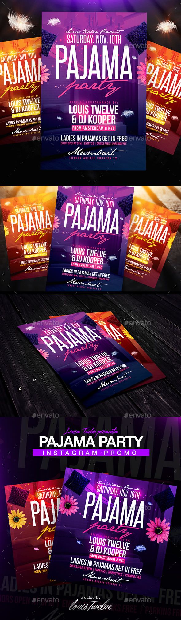 pajama party flyer