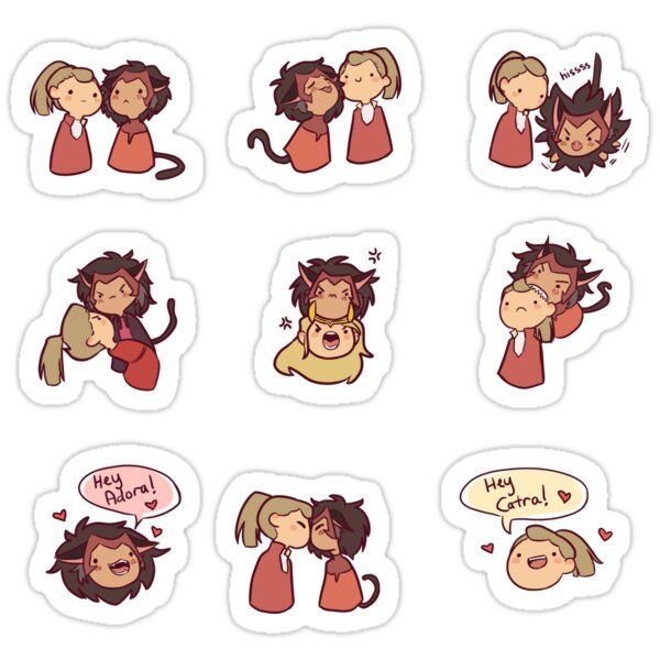 Catradora She Ra and the Princess of Power Inspired Kiss-Cut Sticker Hey Catra She-ra Sticker