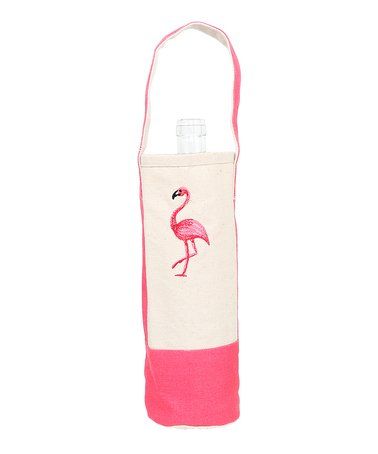 Loving This Cream Pink Flamingo Canvas Wine Tote On Zulily Loving This Cream Pink Flamingo Canvas Wine Tote On Zulily Zulilyfinds