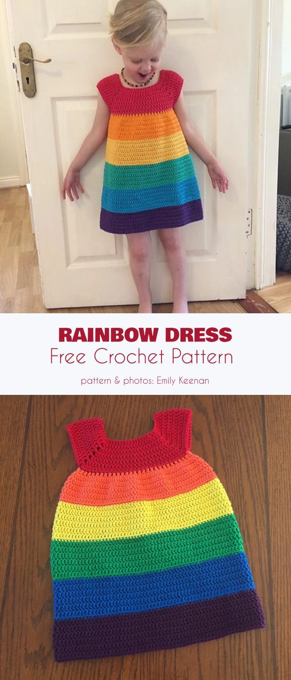 Rainbow Dress Free Crochet Pattern Rainbow Dress Free Crochet Pattern