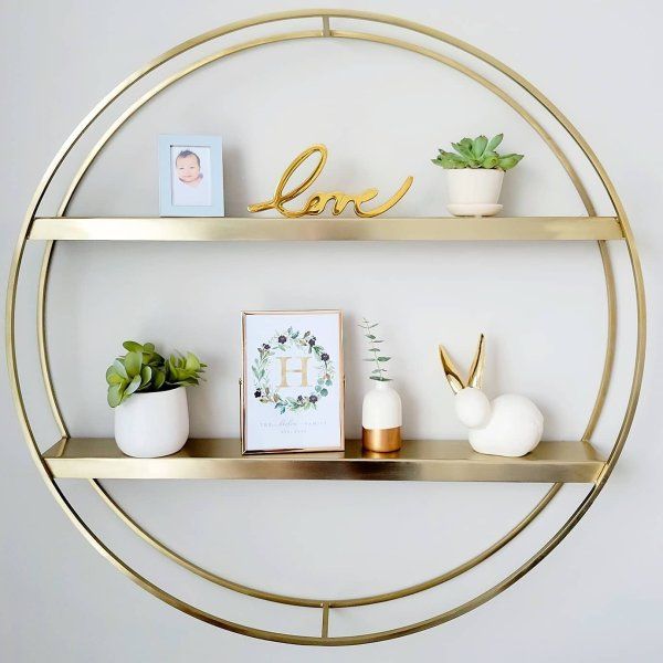 Deco Round Metal Shelf Decor Living Room Wall Shelves Deco Round Metal Shelf Decor, Round Wall Art Shelf