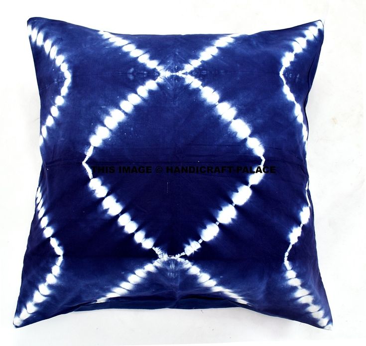 Indigo Tie Dye Cushion Cover 26x26" Shibori Pillows Decorative Throw Pillow Case Indigo Tie Dye Cushion Cover 26x26" Shibori Pillows Decorative Throw Pillow Case