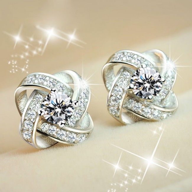 Stunning Wedding Bridal Jewelry Stud Earrings Accessories Crown Fashion S925 Sterling Silver Zircon Stud Earrings Womens Diamond Studded Vintage Jewelry Stunning Wedding Bridal Jewelry Stud Earrings Accessories Crown Fashion S925 Sterling Silver Zircon Stud Earrings Womens Diamond Studded Vintage Jewelry