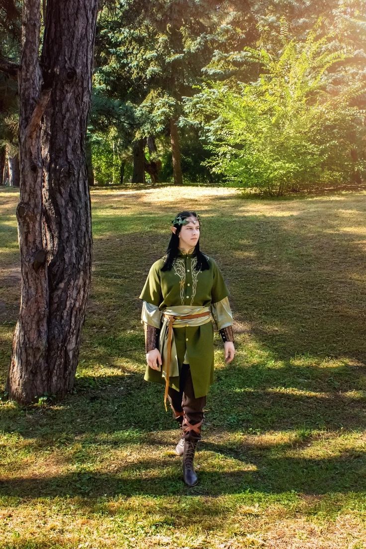 Forest Guardian Elf Ensemble. Ultimate LARPG Renaissance Tunic Elven