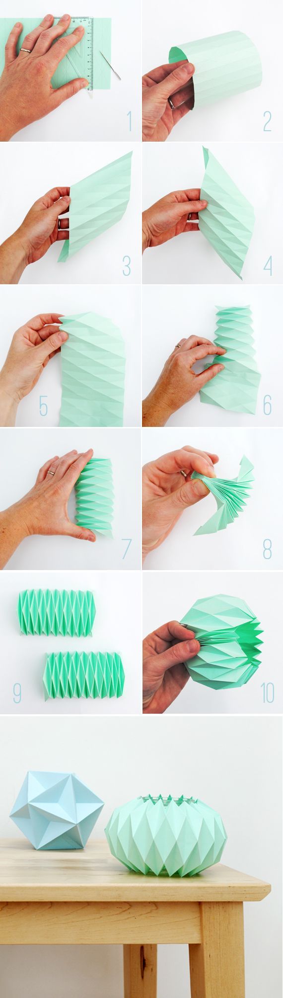 Accordion Paper Folding Candle Holders Accordion Paper Folding Candle Holders