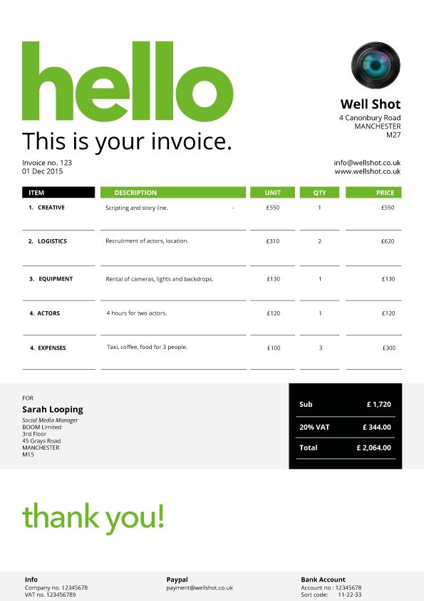 Free invoice templates ! You can invoice by your phone as well quick and easier through our stunning App http://www.getalbert.com/