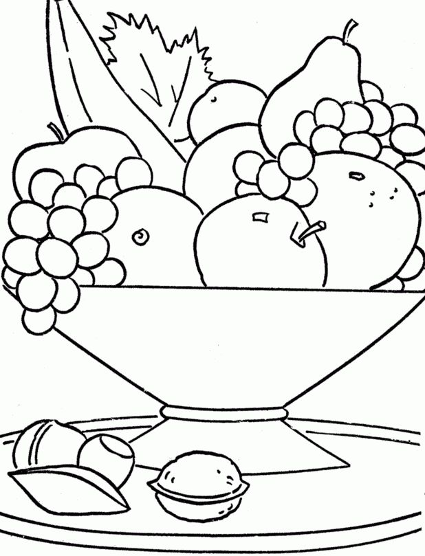 Mewarnai Buah Buahan di Meja