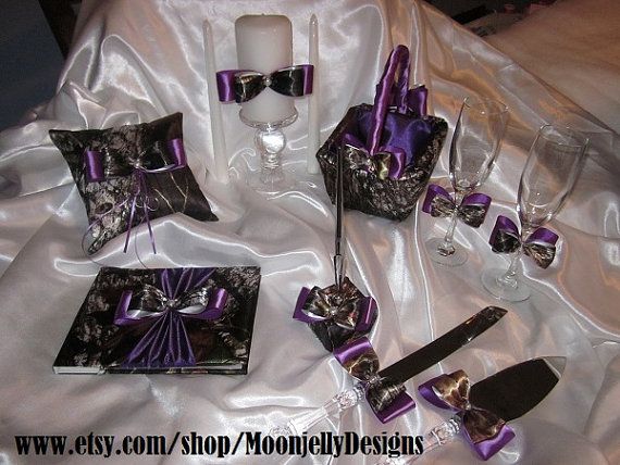 Top 25 Best Camo Wedding Decorations Ideas On Pinterest Rustic Hey I Found This Really Awesome Etsy Listing At Http Www Purple Camopurple Satincamo Wedding
