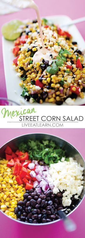 This Mexican Street Corn Salad recipe is a healthy version of the classic street...