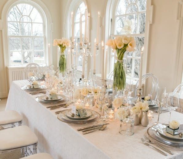 You Ll Be Spoilt For Choice With These 50 Stunning Diy Centrepieces White Wedding Table Decor Table Decorations Simple Wedding Decorations