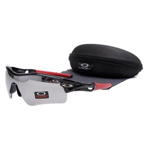 $14.99 Fake Oakley Radar Sunglasses Smoky Lens Balck Red Frames Deals www.racal.org