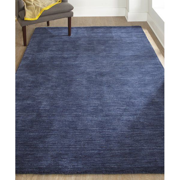 Larissa Handmade Tufted Wool Dark Blue Area Rug Dark Blue Rug Blue Area Rugs Rugs