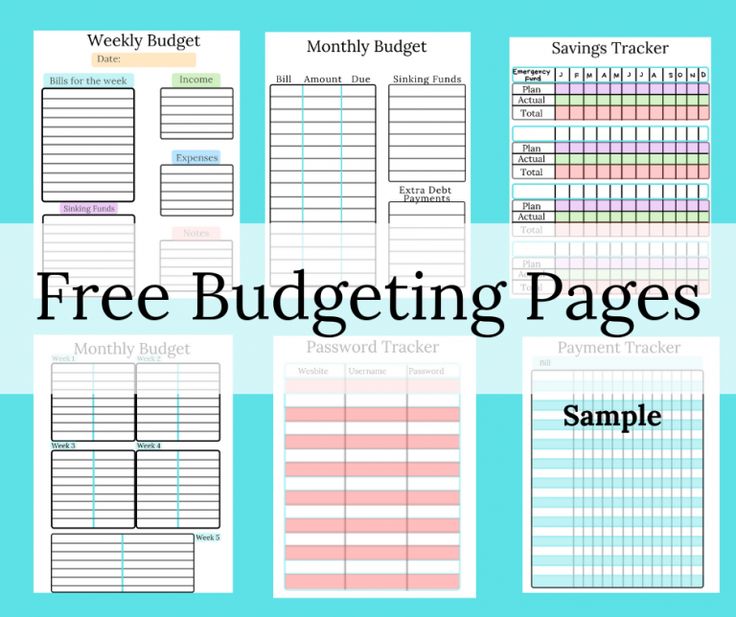 Free Budget Printables and Templates to Organize Your Life | Budget