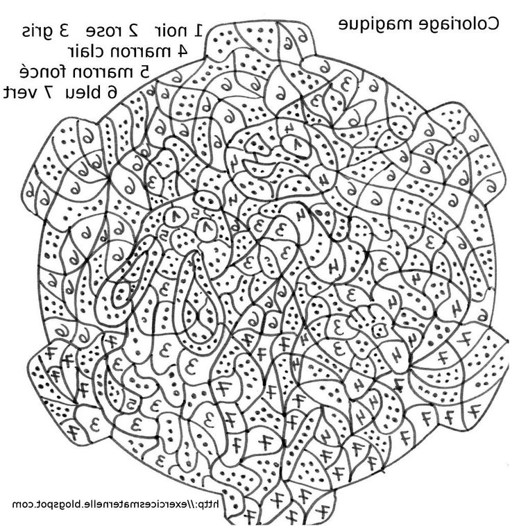 Coloriage Magique Mathematique Difficile Dessin Magique à imprimer