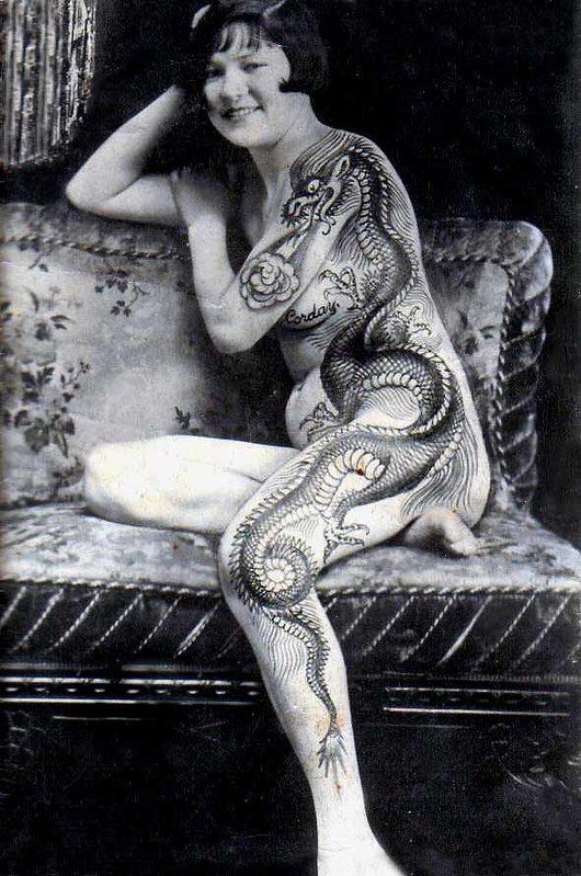 Tattoo first time pigtails vintage
