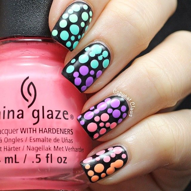 Pin by Lisa on nails | Dots nails, Dot nail art, Pastel nails designs