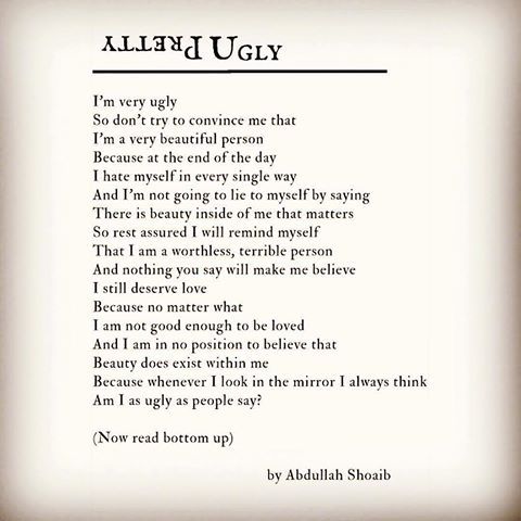 For anyone that questions their self worth | Quotes | Ugly quotes, Ugly