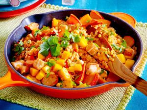 Bratkartoffel-Hähnchen-Auflauf
