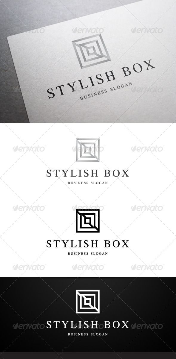 stylish box logo graphicriver whats included colour cmyk files ai