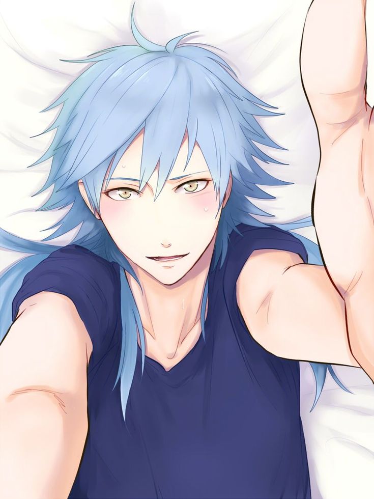 Blue haired anime boys