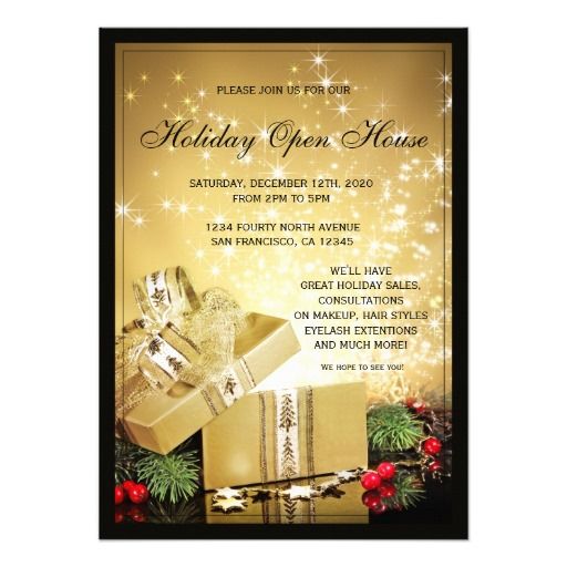 holiday open house invitations