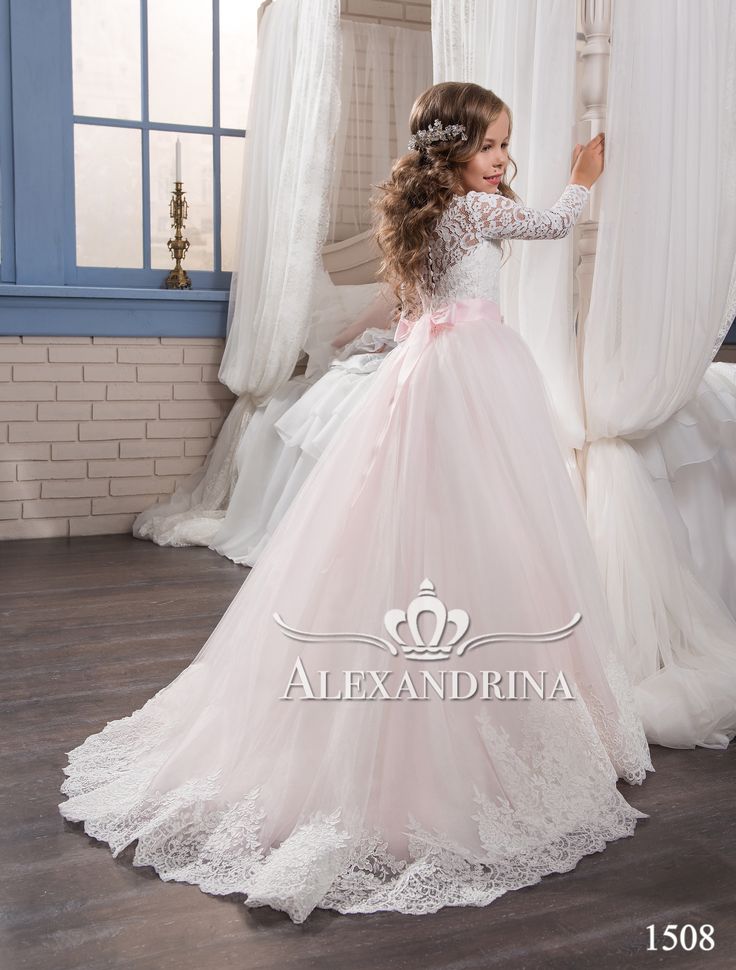 1508 | <b>First communion dress</b> | Wedding flower girl dresses, Girls ...
