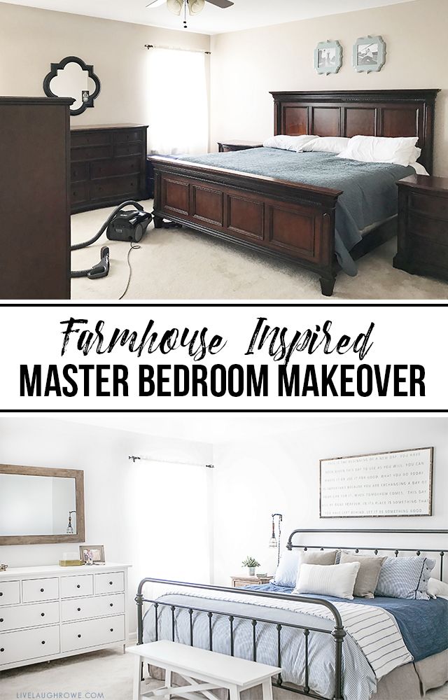 Farmhouse Inspired Master Bedroom Makeover Perfectly Light