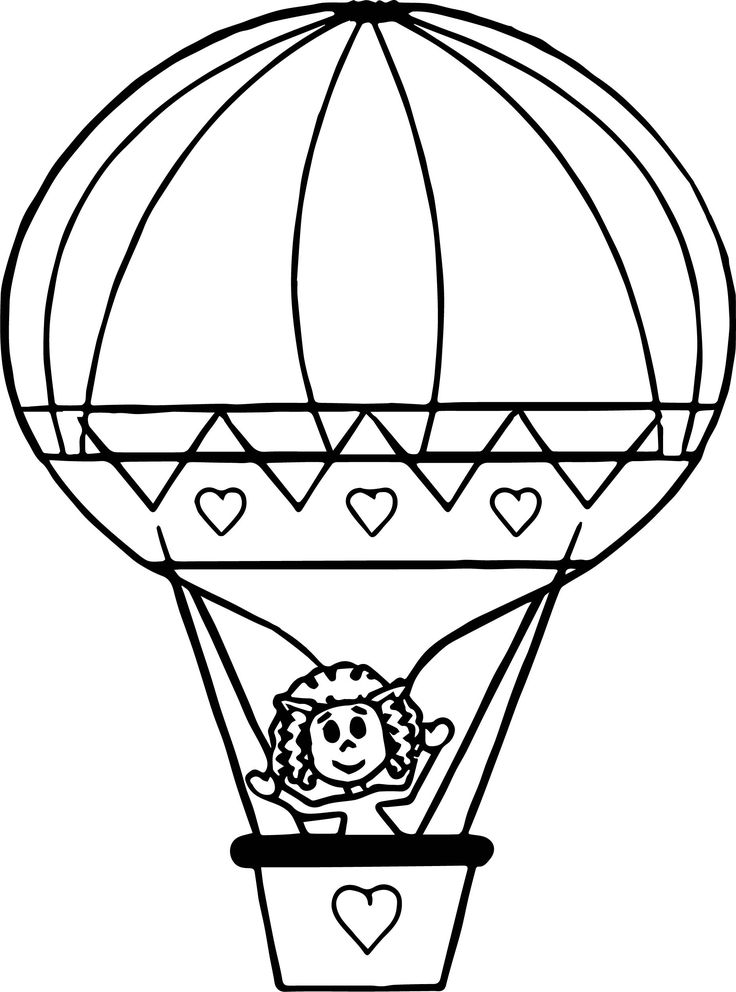 cool cute air balloon coloring page coloring pages for