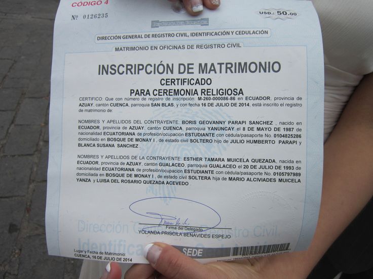 Resultado de imagen de licencia de matrimonio