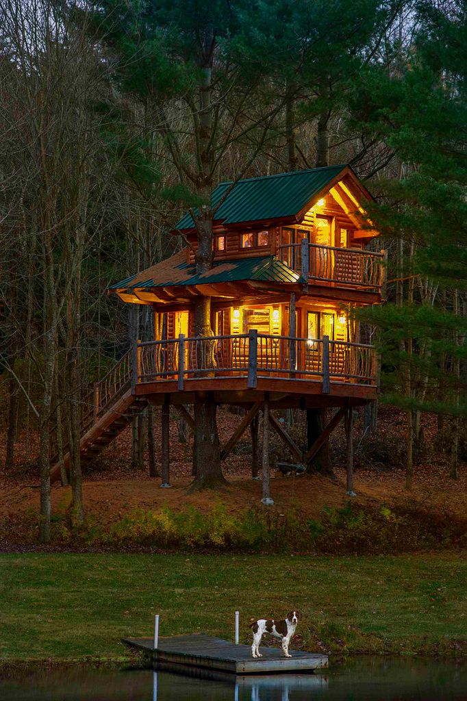 133 Best Tree Houses Images On Pinterest Beautiful Two Story Tree House In The Green Mountains Vermont