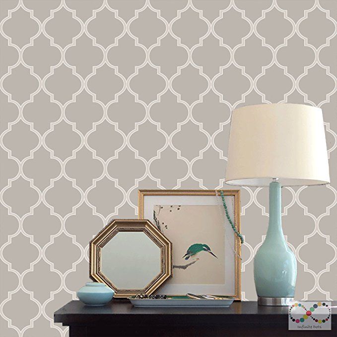 House Of Hampton Grindle 18 L X 20 5 W Peel And Stick Wallpaper Roll Quatrefoil Wallpaper Peel And Stick Wallpaper Peel Off Wallpaper