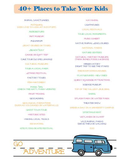 40 fun places to take kids near me free printables pinterest