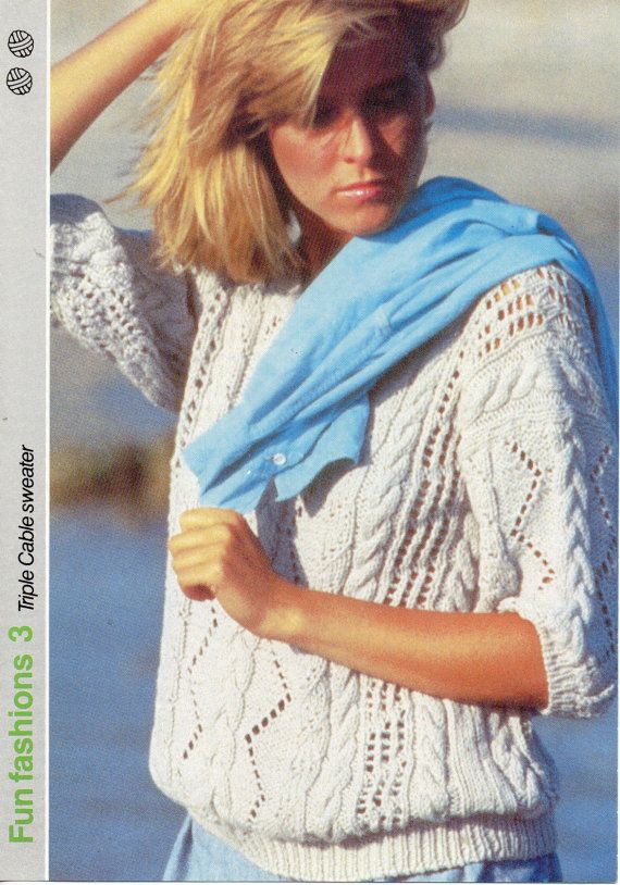 PATONS KNITTING 675 NAUTICAL BUT NICE LADIES JUMPER TOP SHORTS PICTURES COTTON PATONS KNITTING 675 NAUTICAL BUT NICE LADIES JUMPER TOP SHORTS PICTURES COTTON