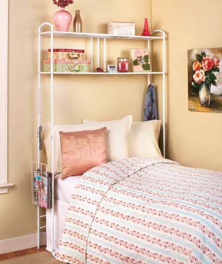 38 Best College Dorm Room Images On Pinterest Bedroom Ideas New Over The Bed Storage Dorm Room E Saver Metal Unit W Shelves White Black