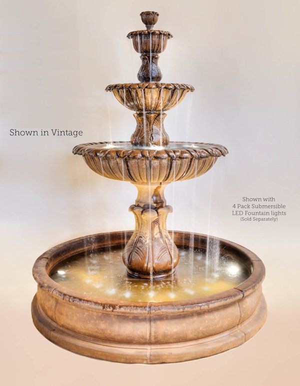 outdoor fountains with light small fountain the calanthia 3tier pond fountain stands at 12 feet tall producing towering water cascade that will look great thos u2026 classic garden fountains outdoor fountains with light small fountain the calanthia 3tier pond fountain stands at 12 feet tall producing towering water cascade that will look great thos u2026 classic garden fountains