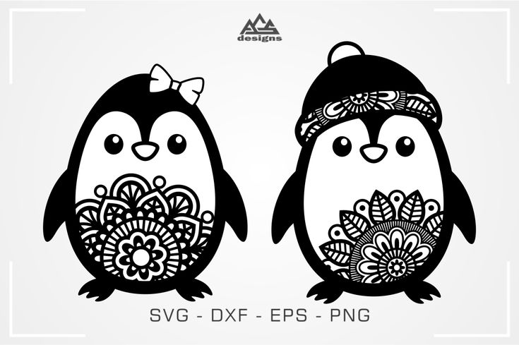 Download Cute Penguin Mandala Svg Design By AgsDesign TheHungryJPEG ...
