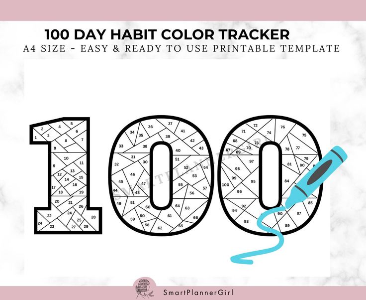 100 Day Habit Tracker Printable - 6e33b40777f2b579467e3fc5b13c37f9