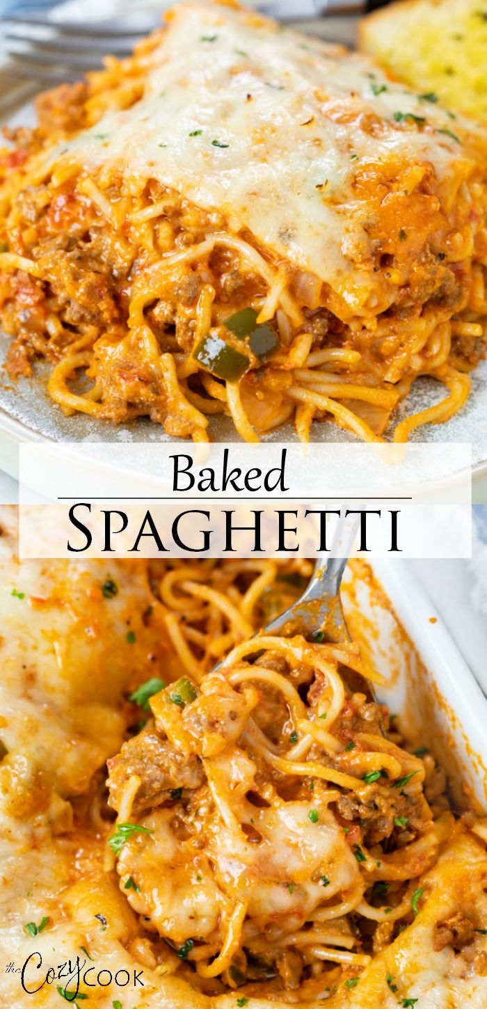 Baked Spaghetti With Ricotta Recipe Easy Baked Spaghetti Baked Spaghetti Food Recipes