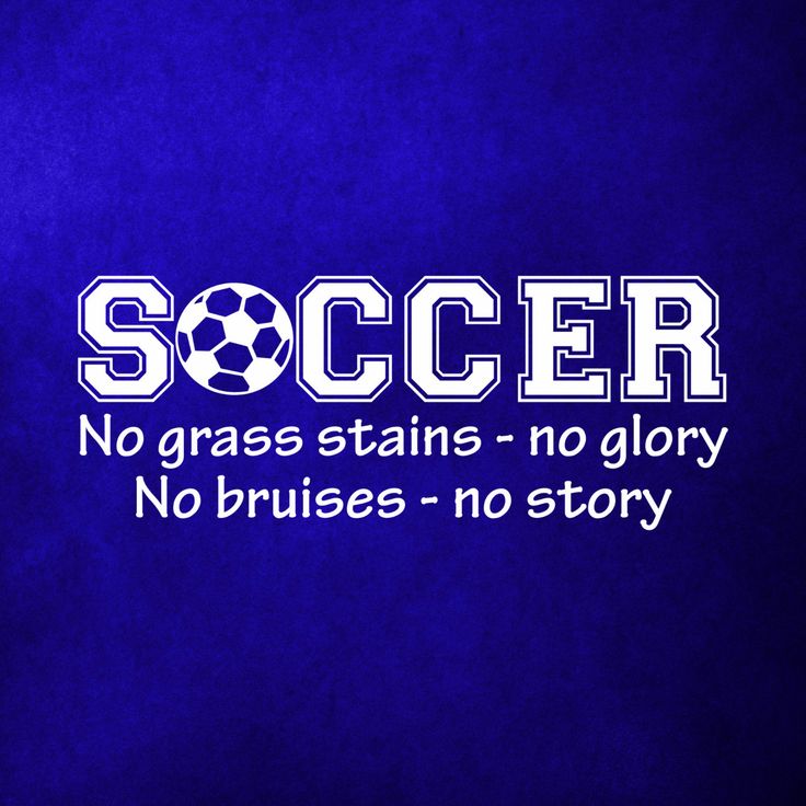 Soccer No Grass Stains No Glory Wall Art Decal Quote Words Lettering Decor - Vin...