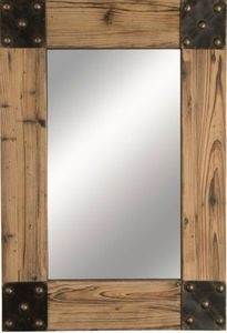 CABIN / WESTERN / LODGE STYLE WOOD WALL MIRROR WITH 