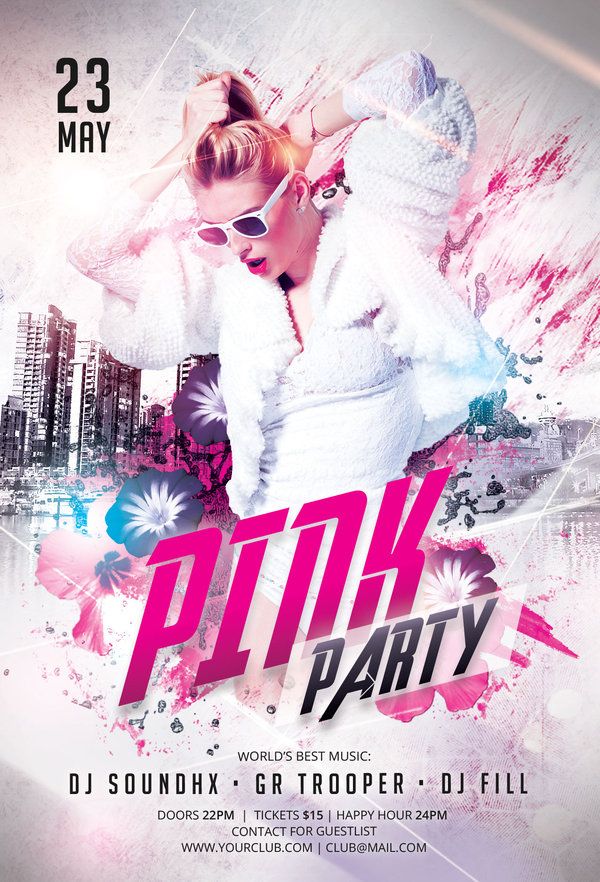 15 best valentine flyer design images on pinterest flyer design pink and white party flyers