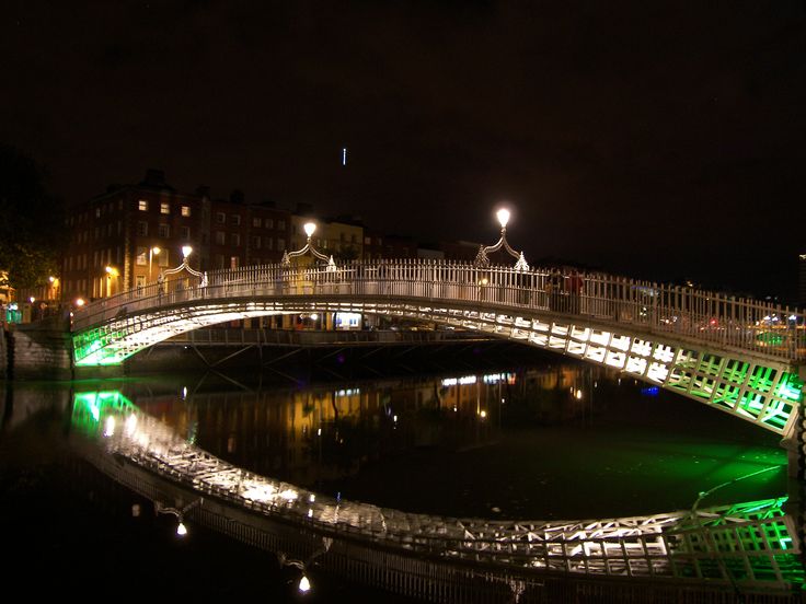 The Liffey Bridge in Dublin at night (photo from the Timothy J - website storyboard The Liffey Bridge in Dublin at night (photo from the Timothy J - website storyboard