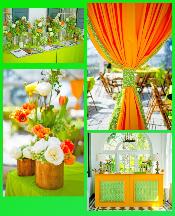 47 Best Wedding Theme Colours Green Orange Images On Pinterest Green And Orange Fabric Combo