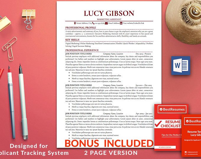 resume template optimised for applicant tracking system ats simple