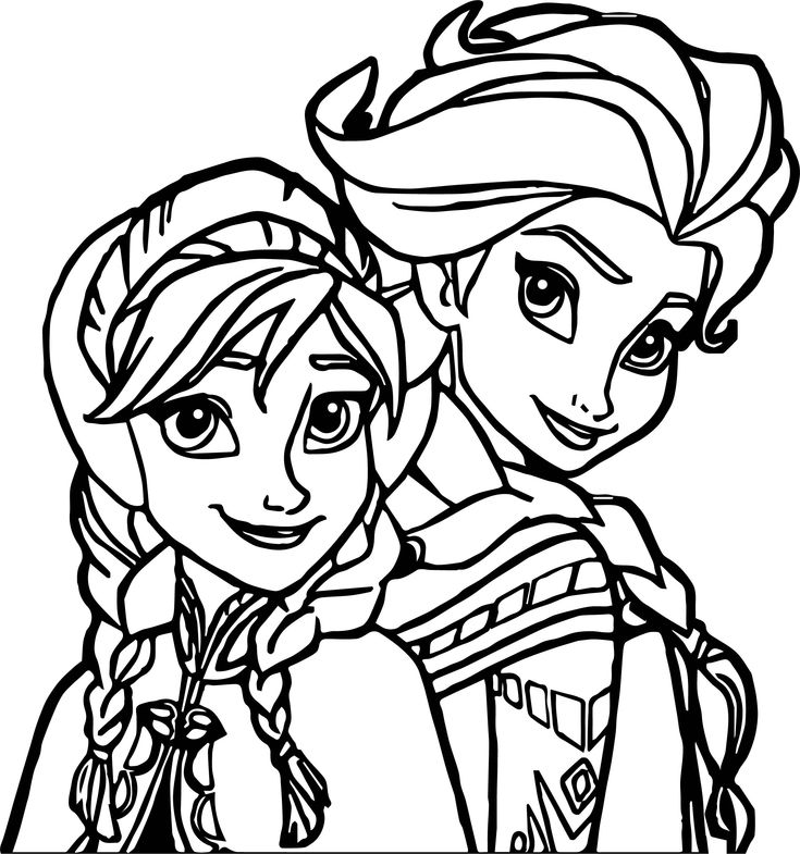 Anna And Elsa Coloring Pages Frozen Coloring Pages Elsa