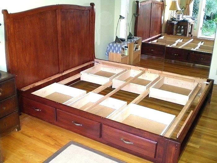 King Size Bed With Storage Drawers Underneath The Best Practical Choice For Your Home Diy Frame King Size Bed With Storage Drawers, Wooden King Size Bed Frame With Drawers