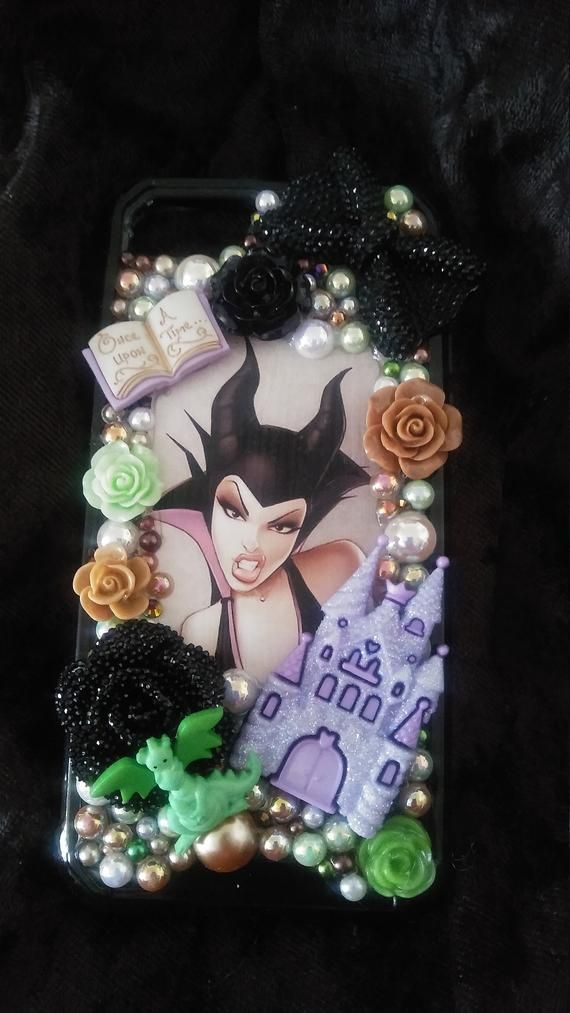 فانوس قديم Épinglé sur Coque de téléphone coque iphone xs Maleficent With Flower