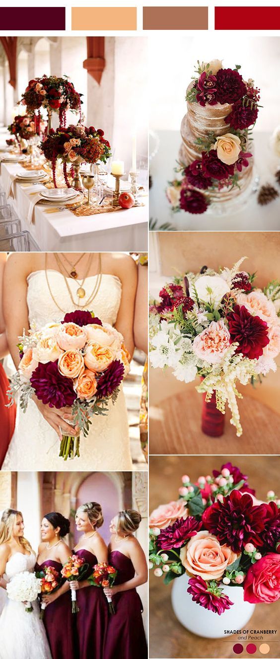Wedding colors, Peach wedding, Fall wedding colors